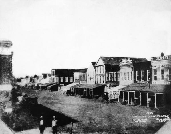 Houston Main Street in 1856