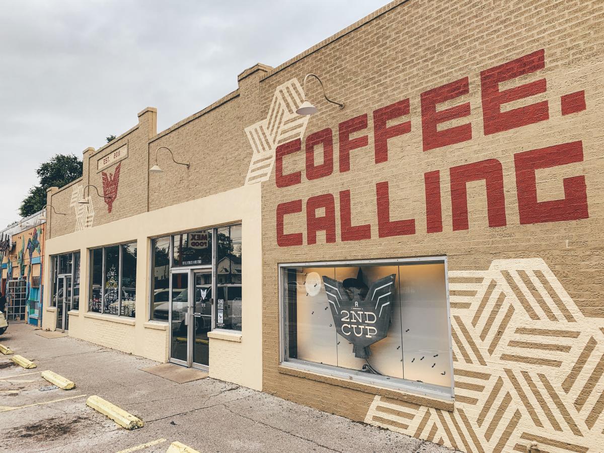 A 2nd Cup Coffee Shop Front Entrance In Houston, TX